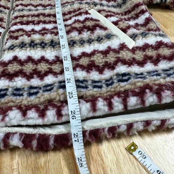 Rag & Bone NWT Fair Isle Sherpa Hoodie Size XL Full Zip Side Pockets Drawstring - Picture 10 of 10